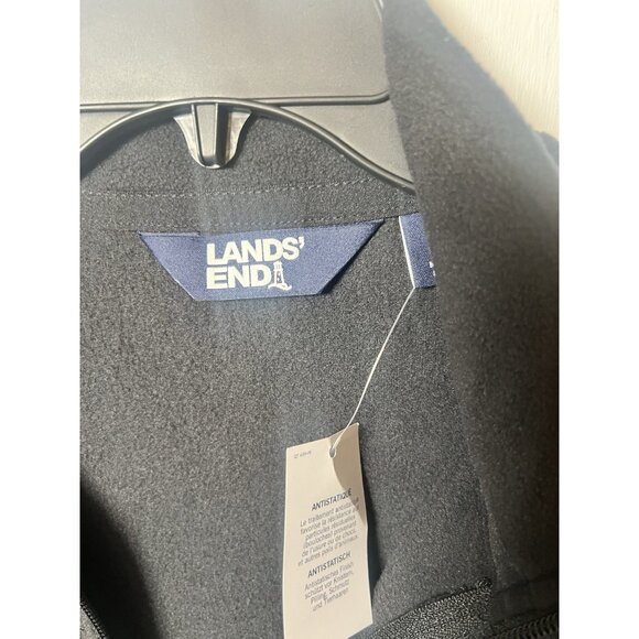 Land's End Women’s L 14/16 Fleece Full Zip Black Jacket NWT. Q - Picture 6 of 7